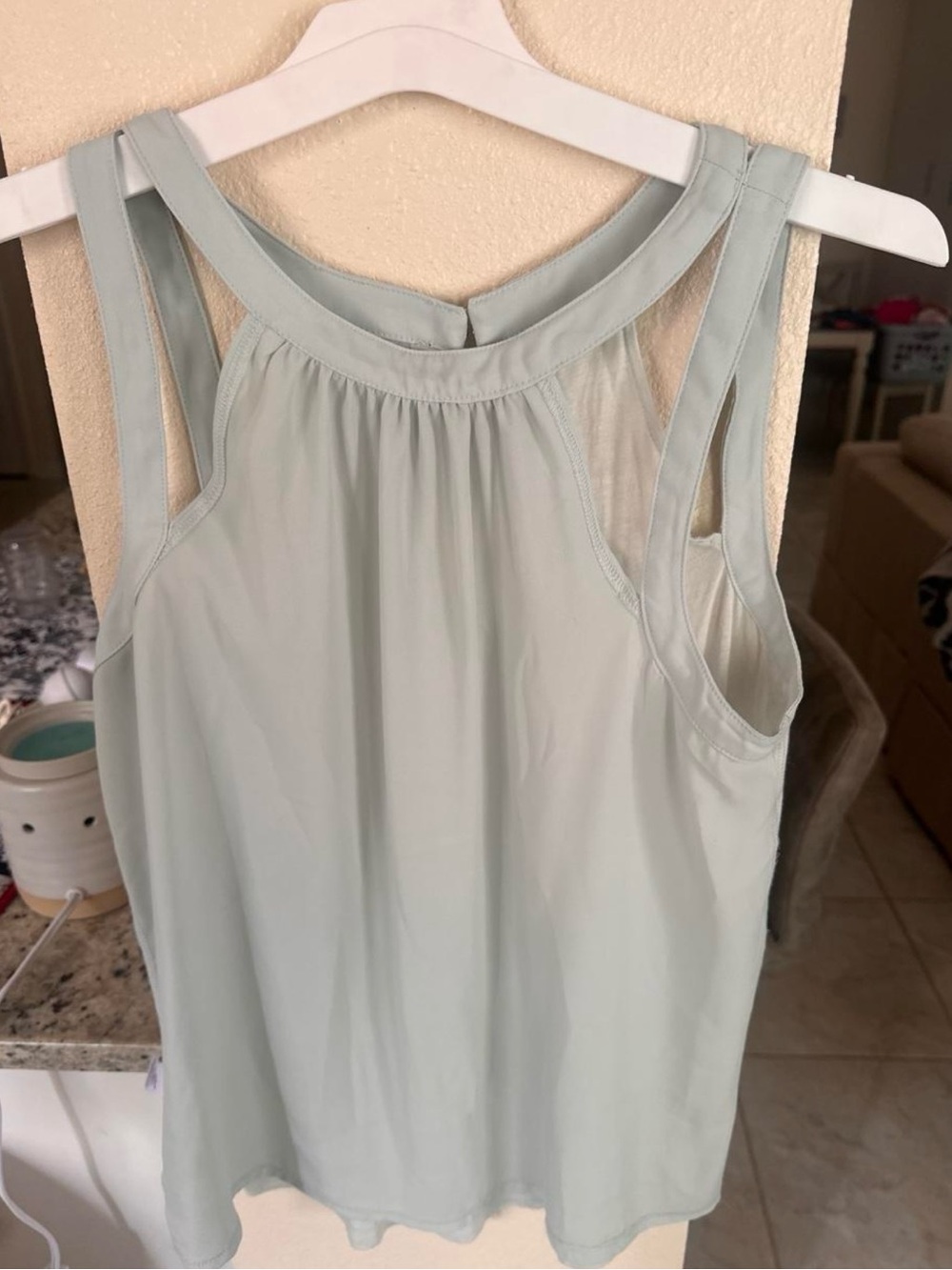 Express Mint Green Halter Tank Top